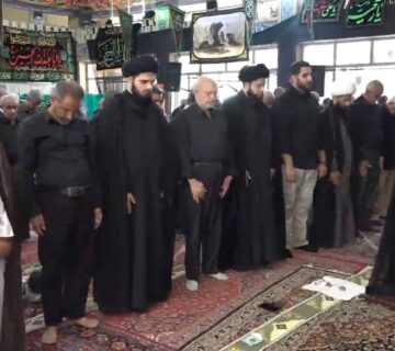 نماز جماعت ظهر تاسوعا در آرامگاه نور